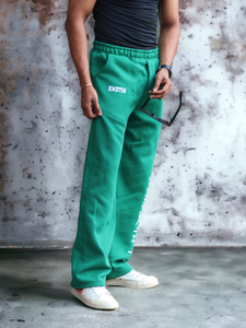 GREEN BAGGY STYLE TRACKPANT