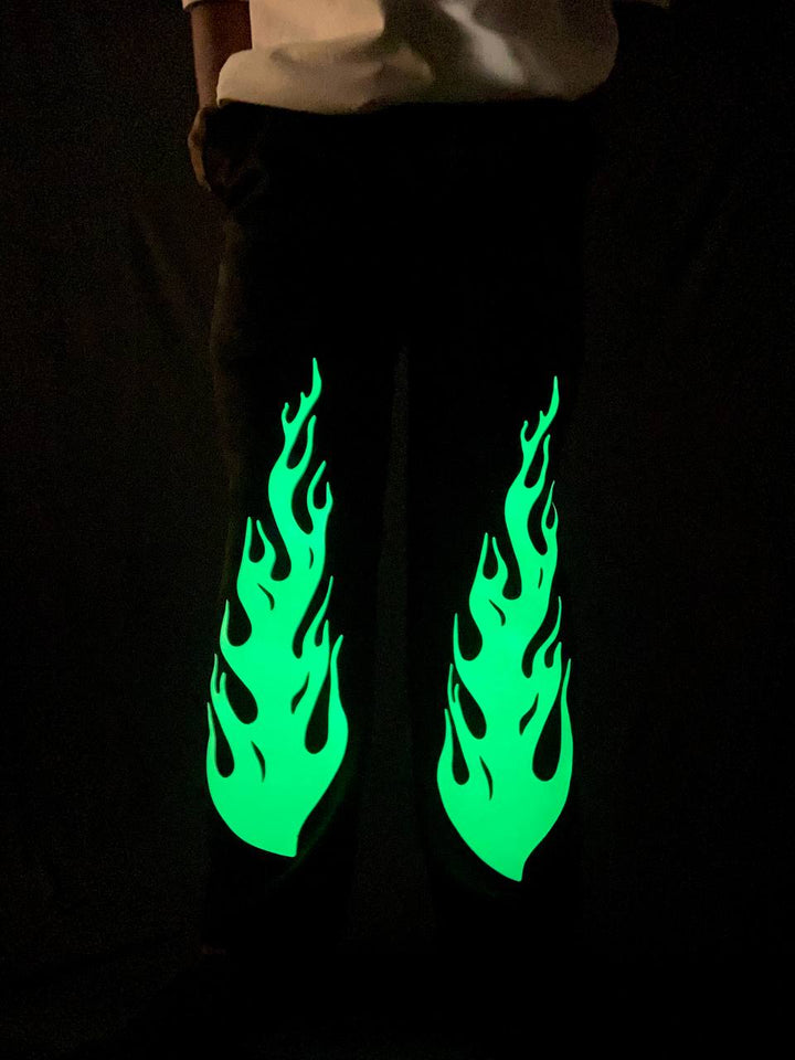 Glow-in-the-Dark Joggers | Stylish Baggy Track Pants for Nightlife