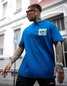 TRENDY BLUE OVERSIZED UNISEX T-SHIRT | MERCY WEAR