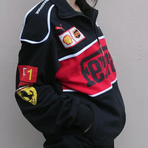 Ferrari F1 Vintage Racing Jacket | Iconic Style for Motorsport Fans